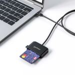 Manhattan 102742 Smart-Card-Lesegerät USB USB Typ-C Schwarz