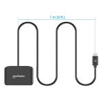 Manhattan 102742 Smart-Card-Lesegerät USB USB Typ-C Schwarz