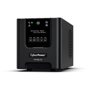 CyberPower PR750ELCDGR Line-Interactive USV 750VA/675W Tower, Reine Sinuswelle, AVR, LCD, Ausgang (4) 2x Schuko 2x IEC, RS232, USB (HID), EPO, Expansion Port für opt. Netzwerkkomunikation