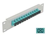 DELOCK 10" LWL Patchpanel 12 Port SC Simplex aqua 1 HE grau