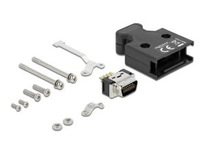Delock MDR Stecker 14 Pin Lötanschluss mit Gehäuse