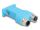 DeLOCK D-Sub 9 Buchse zu M12 Stecker und Buchse 5 Pin A-kodiert CAN Bus Verteiler 180° blau