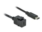DELOCK Keystone Modul USB 5 Gbps Typ-C St. mit Kabel 25cm