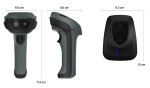 Safescan 350-BT Tragbares Barcodelesegerät 1D/2D CMOS Schwarz, Grau