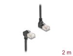 DeLOCK RJ45 Netzwerkkabel Cat.6A S/FTP Slim 90° oben...
