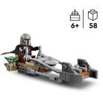 Lego Star Wars Der Mandalorianer und Grogu auf Bike--75436