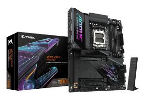 GIGABYTE X870E AORUS PRO X3D Mainboard - Unterstützt AMD Ryzen 9000 CPUs, digitales 18+2+2-Phasen-VRM, bis zu 9000MHz DDR5 (O.C.), 2xPCIe 5.0 + 2xPCIe 4.0, Wi-Fi 7, 5GbE LAN, USB 4