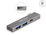 DELOCK 3 Port Slim USB Hub mit USB Type-C zu 1x USB 5 Gbps