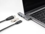 DELOCK 3 Port Slim USB Hub mit USB Type-C zu 1x USB 5 Gbps