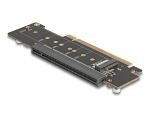 DELOCK PCI Express 4.0 x16 Karte zu 2x M.2 Key M NVMe Slot