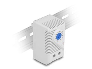 DELOCK Thermostat mit Öffner-Kontakt für Hutschiene