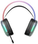 Deltaco Gaming GAM-186 Kopfhörer & Headset Kabelgebunden Kopfband USB Typ-A Schwarz, Transparent