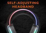 Deltaco Gaming GAM-186 Kopfhörer & Headset Kabelgebunden Kopfband USB Typ-A Schwarz, Transparent