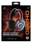 Deltaco Gaming GAM-186 Kopfhörer & Headset Kabelgebunden Kopfband USB Typ-A Schwarz, Transparent