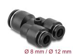 DELOCK Pneumatik Steckverbinder 2x8mm > 1x12mm Y-Form