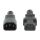 Manhattan 301312 Stromkabel Schwarz 3 m C13-Koppler C14-Koppler