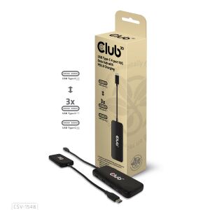 CLUB3D CSV-1548 Schnittstellen-Hub USB 3.2 Gen 1 (3.1 Gen 1) Type-C Schwarz