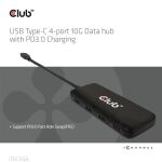 CLUB3D CSV-1548 Schnittstellen-Hub USB 3.2 Gen 1 (3.1 Gen 1) Type-C Schwarz