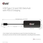 CLUB3D CSV-1548 Schnittstellen-Hub USB 3.2 Gen 1 (3.1 Gen 1) Type-C Schwarz
