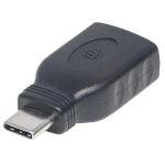 Manhattan USB 3.1 Gen1 Typ C auf Typ A-Adapter, Typ C-Stecker auf Typ A-Buchse, USB 3.1 Gen1, schwarz
