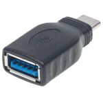 Manhattan USB 3.1 Gen1 Typ C auf Typ A-Adapter, Typ C-Stecker auf Typ A-Buchse, USB 3.1 Gen1, schwarz