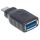 Manhattan USB 3.1 Gen1 Typ C auf Typ A-Adapter, Typ C-Stecker auf Typ A-Buchse, USB 3.1 Gen1, schwarz