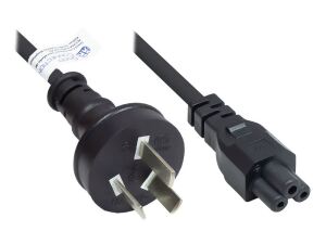 Alcasa P8005-S018 Stromkabel Schwarz 1,8 m Netzstecker Typ I C5-Koppler