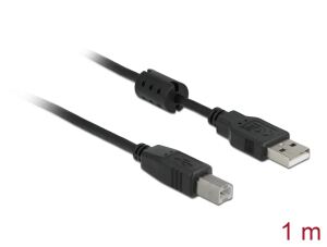 DeLOCK 83566 USB Kabel USB 2.0 1 m USB A USB B 0,48 Gbit/s Schwarz