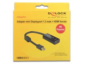 DeLOCK 62613 Videokabel-Adapter 0,2 m Mini DisplayPort HDMI Typ A (Standard) Schwarz