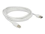 DELOCK Easy-USB-Kabel 2.0 A -> B 3.0m weiß