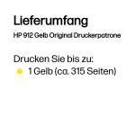 HP 912 Gelb Original Druckerpatrone