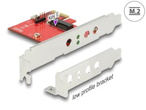 DELOCK PCI Express Karte > 1x intern M.2 Key E - Low Profile