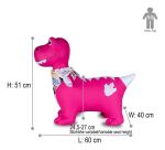Jamara Hüpftier Dino mit Flügel HoppyDoo pink mit Pumpe
