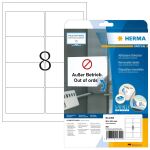 HERMA Ablösbare Etiketten A4 96x63.5 mm weiß Movables/ablösbar Papier matt 200 St.