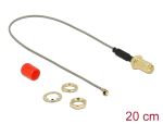 DELOCK Antennenkabel RP-SMA Bu zum Einbau Ferritkern ST 20cm