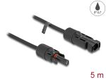 DELOCK DL4 Solar Kabel 4 mm Stecker zu Buchse 5 m schwarz