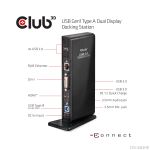 CLUB3D USB Gen1 Type A Dual Display Docking Station