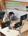 ICY BOX IB-MS505-TI, Monitorständer mit Tischhalterung für drei Monitore bis zu 32’’ (81 cm) und USB/Audio Unterstützung
