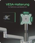 ICY BOX IB-MS505-TI, Monitorständer mit Tischhalterung für drei Monitore bis zu 32’’ (81 cm) und USB/Audio Unterstützung