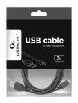 Gembird CCP-MUSB2-AMBM-10 USB Kabel USB 2.0 3 m Micro-USB B USB A Schwarz