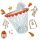 Mad Monkey 4260513722714 Abfallbehälter Rund Orange, Weiß
