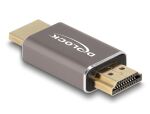 DELOCK HDMI Adapter Stecker zu Stecker 8K 60 Hz grau Metall