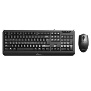 MediaRange MROS108-GR Tastatur Maus enthalten Büro USB QWERTY Deutsch Schwarz