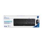 MediaRange MROS108-GR Tastatur Maus enthalten Büro USB QWERTY Deutsch Schwarz