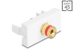 DELOCK Easy 45 Modul Polklemme zu Gewindebuchse rot /...