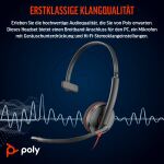 HP Poly Blackwire 3210 Monaurales USB-C-Headset + USB-C/A-Adapter