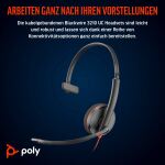 HP Poly Blackwire 3210 Monaurales USB-C-Headset + USB-C/A-Adapter