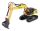 Amewi G836E/G041E ferngesteuerte (RC) modell Bagger Elektromotor 1:24