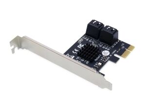 Conceptronic EMRICK 4-Port-SATA-PCIe-Adapter mit SATA-Kabel