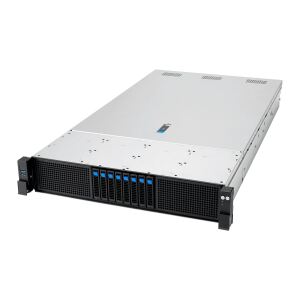 ASUS RS720A-E13-RS8U Socket SP5 Rack (2U) Schwarz, Silber